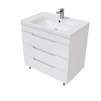 Комплект тумба напольная SOHO 80/2 с доводчиком+ раковина DEEP 80 керамическая