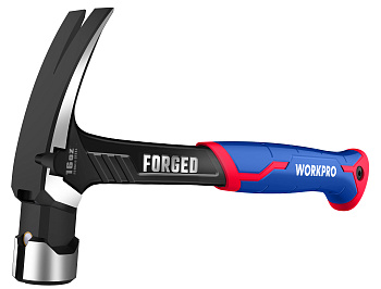 Молоток-гвоздодер "Workpro" цельнометаллический 560г WP241014