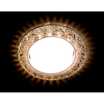 Светильник точечный G308 CL/WW хром/прозрачный GX53+3W (LED WARM)