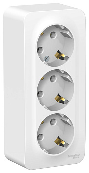 Евророзетка 3ОП 16А з/к Белая с изолир пласт BLANCA BLNRA010311 (5/1) SE