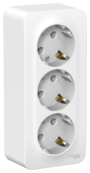 Евророзетка 3ОП 16А з/к Белый BLANCA BLNRA010311