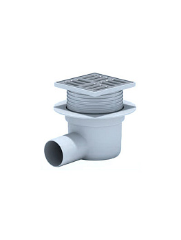 Трап гориз.регулируемый Ø50 с нерж. реш.10*10см ТА5602 (20шт)