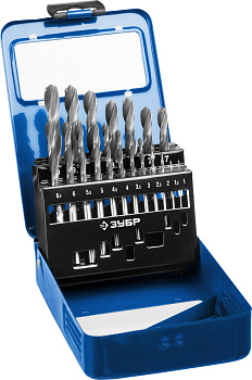 Набор сверл по металлу "Зубр Проф-В" сталь Р6М5 (Ø1-10мм) 29621-H19