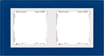 Рамка 2 пост. синий (стекло) 82627-64
