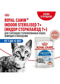 Индор стерилайзд 7+ соус ЧЗ 28*85г