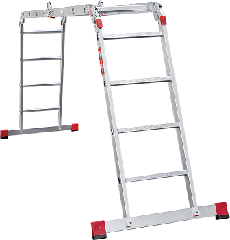 Лестница шарнирная алюминиевая "Новая Высота" NV3320 4х4 ступени 3320404