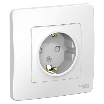 *Розетка 1СП 16А без з/к с з/шт Белая BLANCA BLNRS000011 (10/1) SE