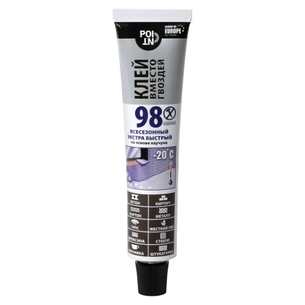 клей вместо гвоздей POINT Циклон -98, экстра быстрый,80мл