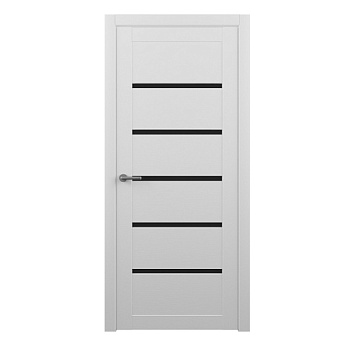 Полотно остекленное Эко-шпон Вена 800 кедр снежный стекло черное