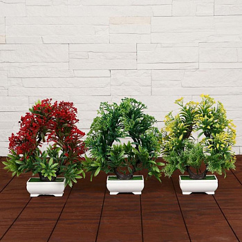 Бонсай "Остролист мелкие ягодки" 23*24см микс 4295779