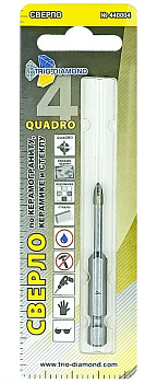 Сверло по керамике и стеклу квадро Ø4мм Trio Diamond 440004