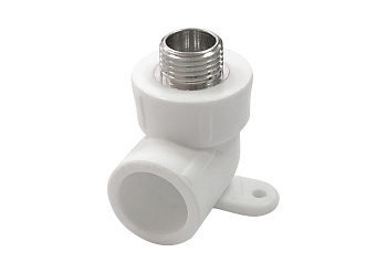 Угол с наружной резьбой (простое крепление) 20х1/2" (80/20) (Valfex) БЕЛЫЙ