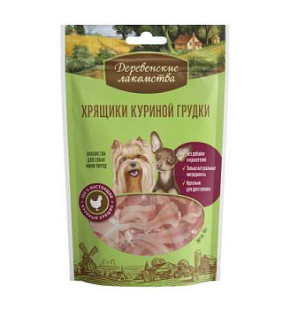 Хрящики куриной грудки д/мини пород"Деревенские лак-ва", 30 гр ЧЗ