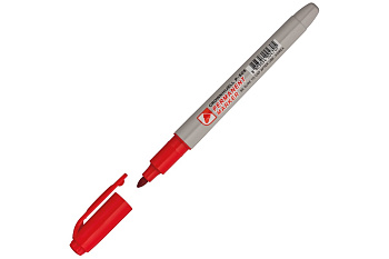 Маркер перманентный "CROWN" КРАСНЫЙ линия 2мм