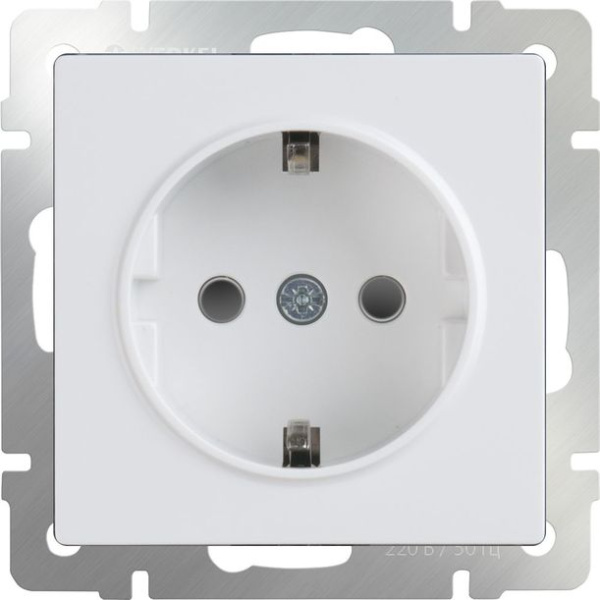 Евророзетка WL01-SKG-01 Белая WERKEL