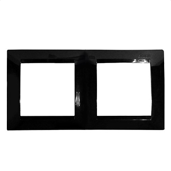 Рамка 2-я черный глянец Simon 15 1500620-032