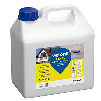 Грунтовка weber.vetonit MD 16 для пола (концентрат) 3л