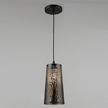 Подвес N4838/1HQ BK черный 1х40W E27 d125 h800, QH22