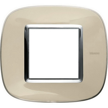 BT Axolute Бежевая карамель Рамка 2+2+2+2 мод эллипс HB4802/4DA