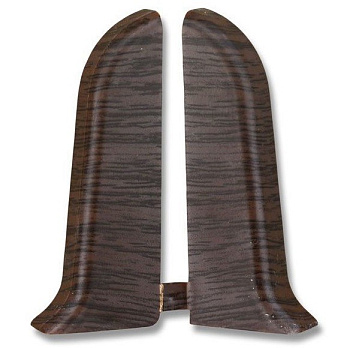 Торцевые (пара) для плинтуса К55 "Идеал Комфорт" 351 / Каштан