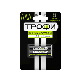 Аккумуляторная батарейка AAA HR03 950mAh ТРОФИ C0032097