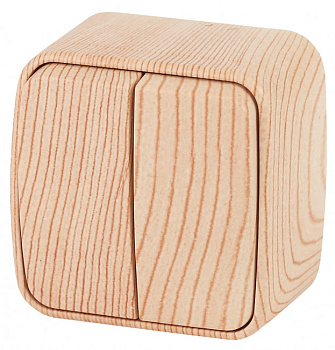 Выключатель 2кл О/У СОСНА 10А IP20 INTRO POLO 3-104-11 ЭРА Б0036105