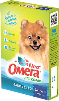 Омега Neo+ С-Ш с биотином "Блестящая шерсть" д/собак 90таб 1*5 ДМ76472