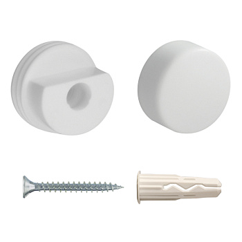 Комплект крепления для зеркала (Белый гладкий)