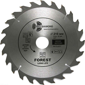 Диск пильный по дереву Ø210x24T/32-30мм Trio Diamond FLL817
