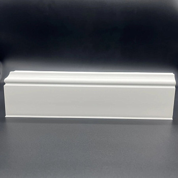 Плинтус напольный фигурный 100мм 2,2м Идеал Дюра 001 Белый