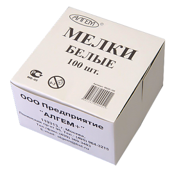 Набор (100шт) Белых мелков МШБ-100