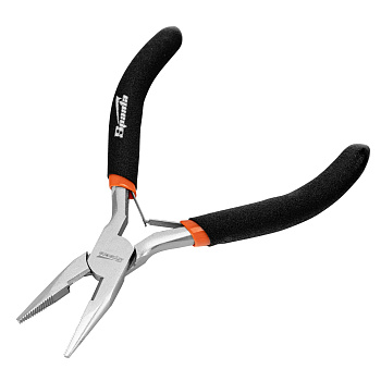 Длинногубцы прямые "Sparta Mini" 130мм, никелированные, авторазжим 17820