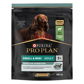 PRO PLAN Dog Собака Взрослая Мелких пород Чувст.Пищеварение Ягненок 8х700гRU сухой корм 12278061 ЧЗ