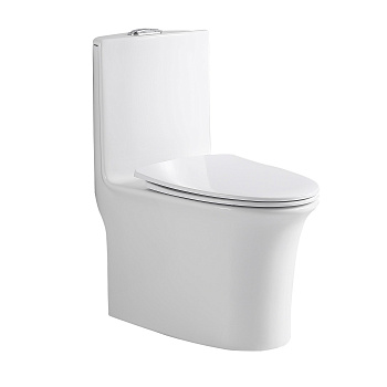 Унитаз-моноблок FRIME с крышкой Soft-close БЕЗОБОДКОВЫЙ