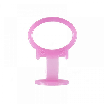 Зажим 3D+СВП Slim 0,8мм розовый (500шт)