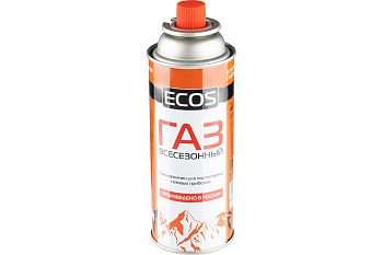 Газ в баллоне всесезонный "ECOS" цанговый 220г