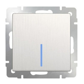 Выключатель 1кл с подсв WL13-SW-1G-LED Перламутровый Рифленый WERKEL a040887