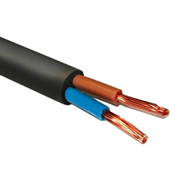 Провод ПВС 2x1,5 Черный Россия