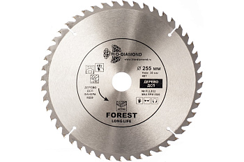 Диск пильный по дереву Ø255x48T/30мм Trio Diamond FLL832