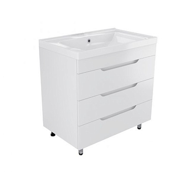 Комплект тумба напольная SOHO 80 Quardo+ раковина DEEP 80 керамическая