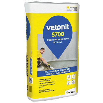 Ровнитель для пола weber.vetonit 5700 базовый 25 кг (60шт)