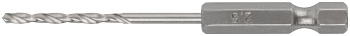 Сверло по металлу с U-образным хвостовиком под биту Ø2,5х57мм 34025