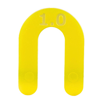 Подковы дистанционные желтые 1,0мм (уп.50шт)