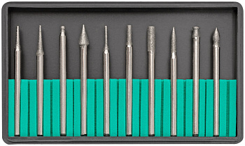 Шарошки усиленная сталь с алмазным напылением, штифт Ø3 мм, (уп.10шт) 36484