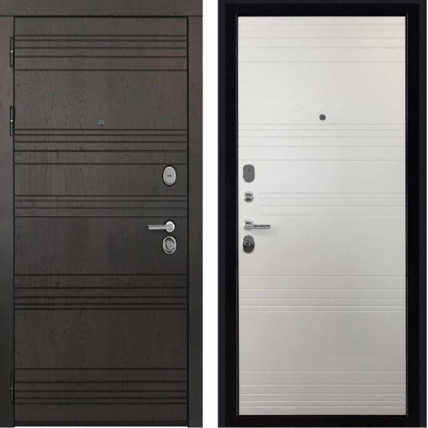 Дверь мет МИНИСТР ГОРЬКИЙ ШОКОЛАД/КАНТРИ ГОРИЗОНТ 880x2050 левая