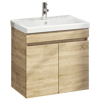 COMFORTY.Тумба-умывальник Тромсе-60 дуб сонома с раковиной  Fest 60