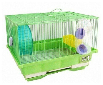 №1 Клетка для хомяка, 30*23*21, укомплектованная, без дома.1*10шт