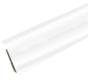 Белый / Плинтус 85мм 2,2м "Идеал Деконика"