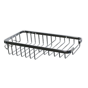 Мыльница двухсекц.решетка с крючками/нерж.хром./ 1220