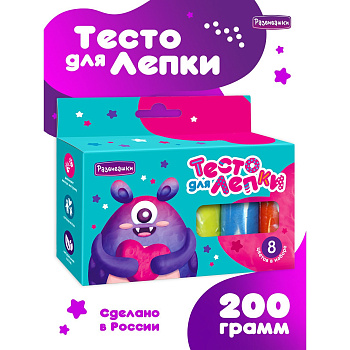 Тесто д/лепки в коробке 8цв 200г П102 3131047
